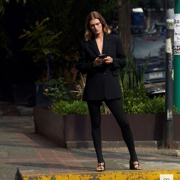 Mango Black Blazer w/ Open Back NWT Size M - Picture 10 of 14